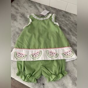 Green Gingham two piece